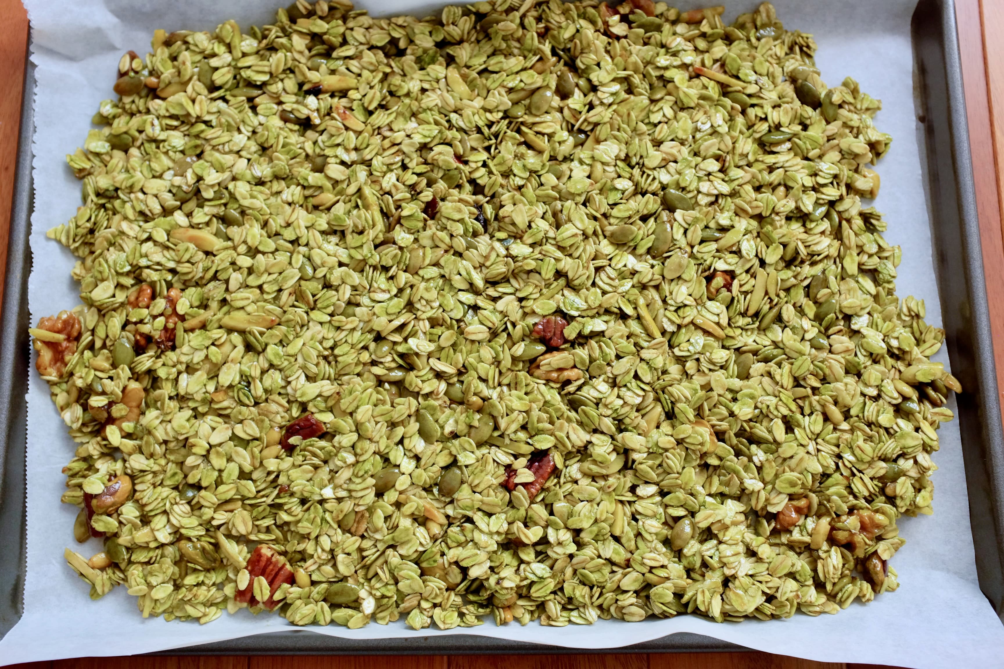 Spread the ingredients on a baking sheet